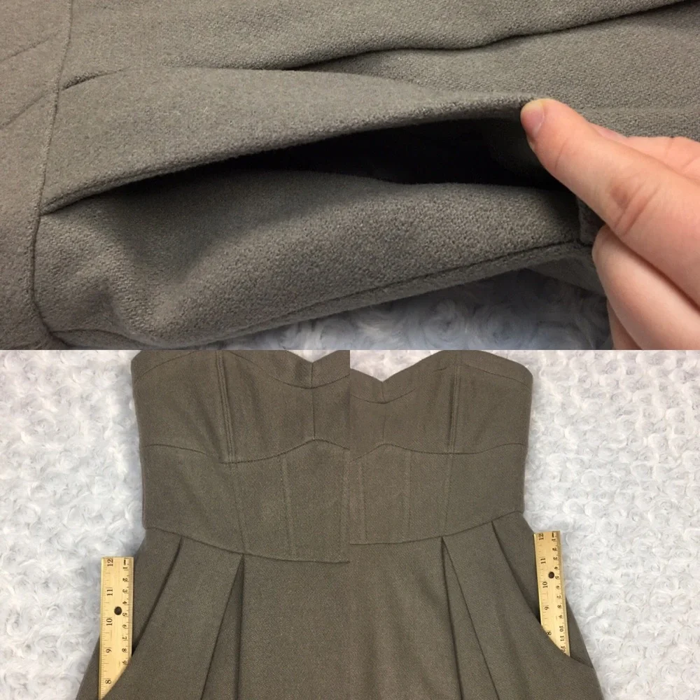 Sleeveless Strapless Pleated Dress w 2 pockets.‎ - Picture 7 of 8